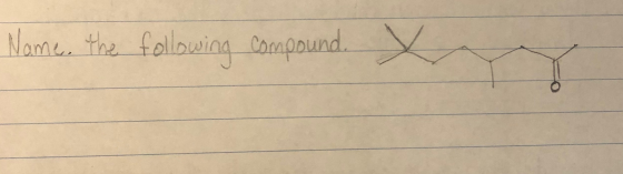 Name the following compound. X
