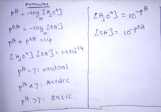 Fonmulas pH 17 pOH 10 plh pt-7: Neutsal pit7 Acrdrc H7 asic P