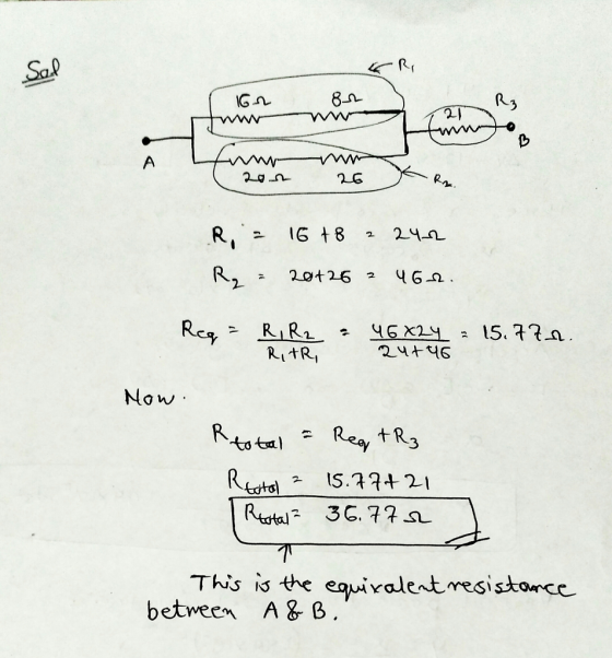 ぐR, aon LG R026 6 RITR Noww R. 3 This is the eqivaletresistancc between A& B