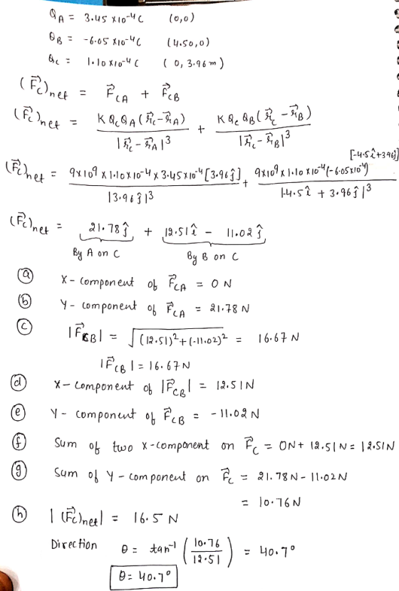 A : 3.uS 치0-41 (0,0) 066Slu.so,o) CA 1飛ー劦13 940 1 x 1.ן 0x 104(. 605x,D, chet 9%09 x 1-10x10-Чуз.usx10.4[3-961] : 13.46313 Bu A on C x-(omponent ob A -ON Y- component ob p CA - al,78 N By B on C ( 12.S1)(-1.o2)116 67 N X Lompone Com por 5)Sum o two X-tomponent on Fi ON 12.51 N 1SIN on F sum 。↓y-com ponent 31.78N-1.02 N = 10.76N Direction θ=tani .SI 0