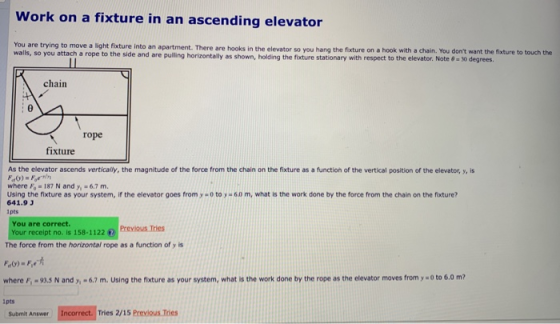 Work on a fixture in an ascending elevator You are trying to move a light fixture into an apartment. There are hooks in the e