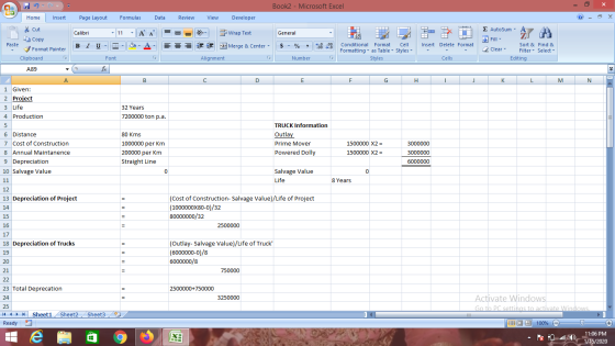 Book2 - Microsoft Excel Page Layout Formulas Data Review View Developer Consu Home Insert * Cut La Copy Paste Format Painter