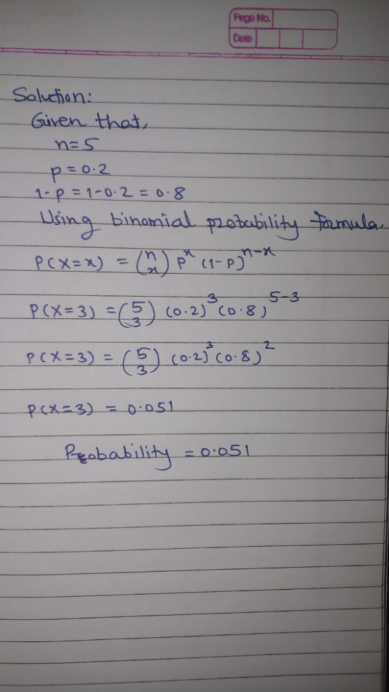 Dele - Sakdion ani Given tho Usin a binomial m obab mmul 3- 5-3