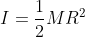 I =-MRP = -1.39 Kg x (0.111 m)2 = 0.008563095 Kg.m?