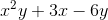 x^2y+3x-6y