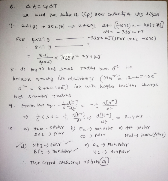 we alt= ? 6. AH=PAT need the value of (CP.) Heat Capacity of NH3 liquid 7. 2418) + 302 (9) 2 A2203 alt= [-1616) 2- 48)+36)] 3