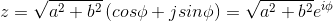 2= Va? +62 (coso + jsino) = Va? + b2e1