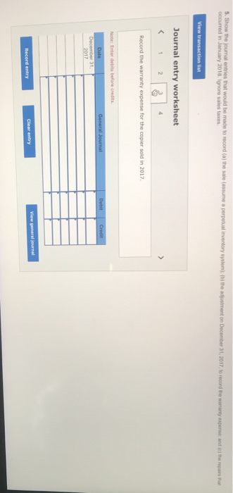 5. Show the journal entries that would be made to record (a) the sale assume a perpetual inventory system Ourred in January 2