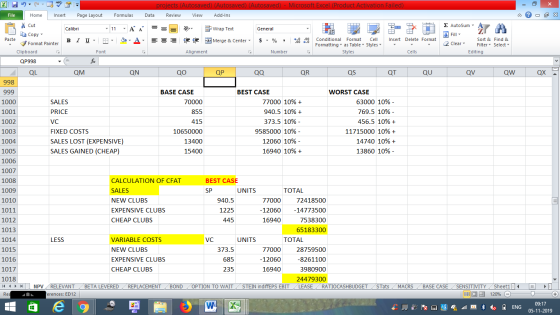 - 2x QX projects (Autosaved) (Autosaved) (Autosaved) - Microsoft Excel (Product Activation Failed) File Home Insert Page Layo