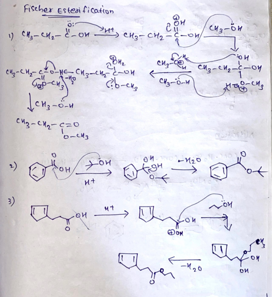 Fischer Esterification о: у си, — си,- - oи и*, ,- сн, --on/ — Jcuz-on - 312 т у го и за си, су, і и си, - си,-c— оу саб-м -1