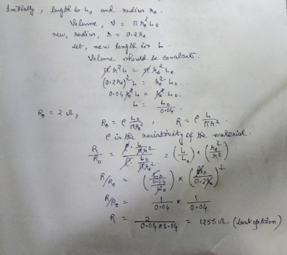 Initially, length is to and realius ro. Volarme & [ ho ho rew, redius, de a 0.200. deb, new Volonne should be conabant. lengt