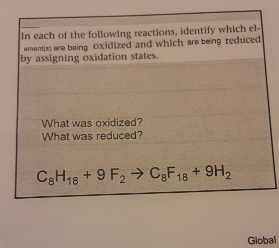 In each of the following reactions, identify which el- ement(s) are being oxidized and which are being reduced by assigning o
