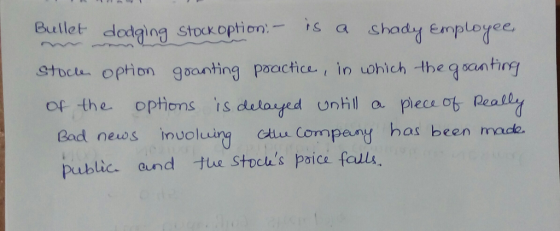 Bulet dodging stockoption.-s a shady emplogee Stocts. option goanting poactice, in ughi ch-the goaah Bod news inuoleiry hu Compeny has been made pany has been made. Bad news inuol Public and tue Stochs poice falls