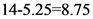14-5.25-8.75

