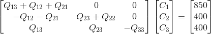 850 Q13 + Q12 + Q210 -Q12 - Q21 Q23 +Q220 Q13 Q23 –Q33] [C3 400 400