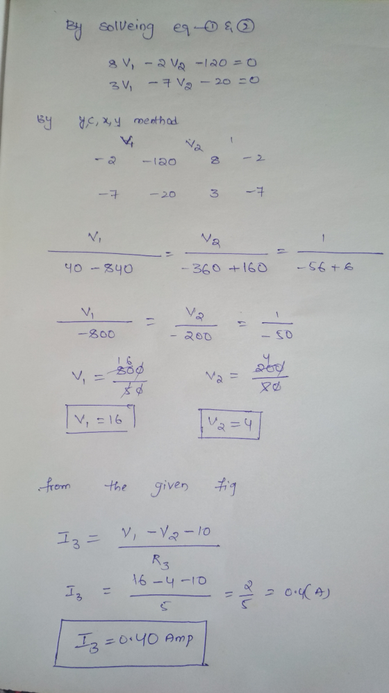 By Solveing eq ② & ③ 2 Va -120 - 0 3V - 752 By gc, x y meathod NO - 2 - 7 - 20 3 -7 Ni N 40 - 840 - 360 + 160 - 56+6 Vi 12 -8