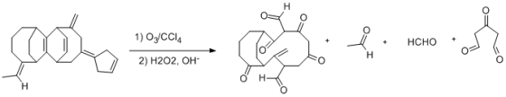 1) O3 CCl4 HCHO 2) H202, OH