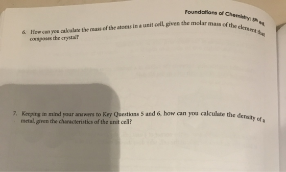 Foundations of Chemistry chemistry: 5 eu. mass of the element that 6. How can you calculate the mass of the atoms in a unit c
