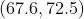 (67.6,72.5)
