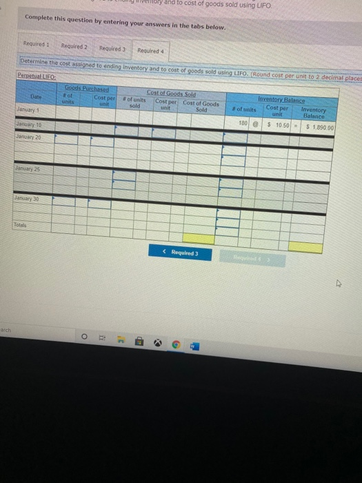 oly and to cost of goods sold using LIFO Complete this question by entering your answers in the tabs below. Required 1 Requir