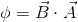 \phi=\vec{B}\cdot \vec{A}