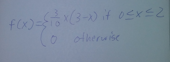 f(x) = { 1 x (3-X) it osx=2 Co otherwise
