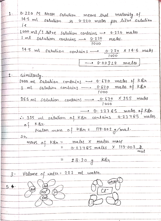 10:220 M NaOH Solution 14:5 ml solution is means that melarity-01-.. 0.220 miles per litre solution 1000 ml /1 litre 1 ml sal