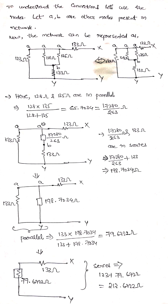 To understand the connections lets use the modes. Let a,b are other modes present in network. Now, the network can be represe