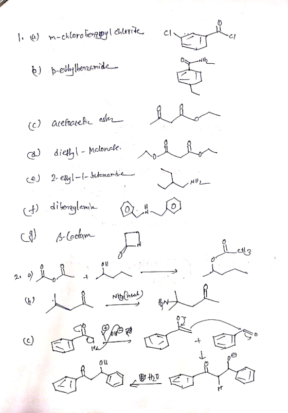«) m-chloro fenaypyl chlrid Cl b-eenemide (c) acefaehe 4sfez_ die-Meloncle. ce 2- el--bitemarie dilonylame .cH3