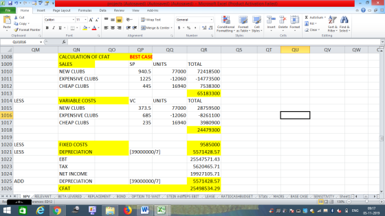 - 2x % Cut QW SP VC projects (Autosaved) (Autosaved) (Autosaved) - Microsoft Excel (Product Activation Failed) File Home Inse