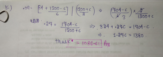 f.4 +1200-grec)う 褜) y,) .oa- 1200+C う 5+c 0 1200 + C う. 1.24c = 1380