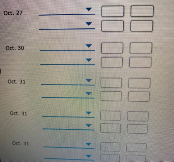 Oct. 27 Oct. 30 Oct. 31 II II II II II II II II III Oct. 31 Oct. 31