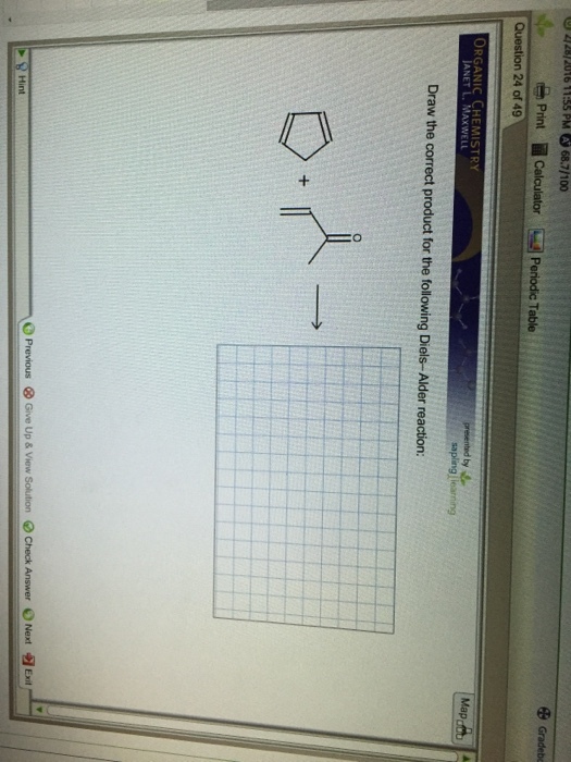 ORGANIC CHEMISTRY Draw the correct product for the following Diels-Alder reaction: