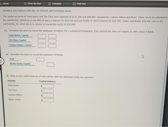 eBook Show Me How Calculator Printem Admitting New Partners Who Buy an Interest and Contribute Assets and Tim Chou have balan