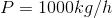P=1000kg/h