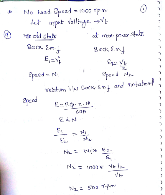 No Load Speed 1000 pm ng old stals B ack E.m. 2 Speed Ni Speed N2 and o tahon Yelahon-s lLJ Васк-2.m.f 60p edN 되