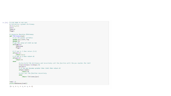 In [15]: #STAY HOME #STAY SAFE # initial in a global dictionary di (1:1, 2:1) pos=3 limite flap-1 # recursive function fibtio