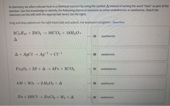 In chemistry we often indicate heat in a chemical reaction by using the symbol A instead of writing the word heat as part o