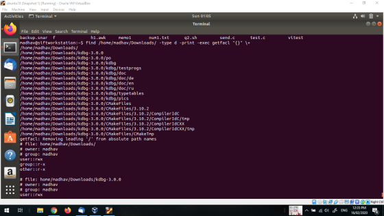 - X vitest ubuntu 18 (Snapshot 1) [Running] - Oracle VM VirtualBox File Machine View Input Devices Help Activities Terminal -