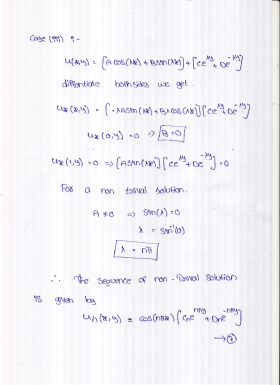 Case (0) - 478,4) = (a cos(4x) + Bsen(x2)+fee met de nyy diffentiate both sides we get 48 (8.4) - (-RASAD (18) + BACOS CA] [c