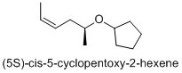 (5S)-cis-5-cyclopentoxy-2-hexene