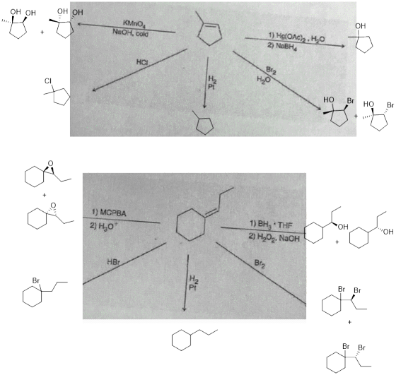 он он он он р KMnO NaOH, cold — т 1) Hg(Олесь,но 2) авна ака че о HCI а — HOBI HO Br у ч , 1) McPBA 2) но 1) BH, THF 2) но..