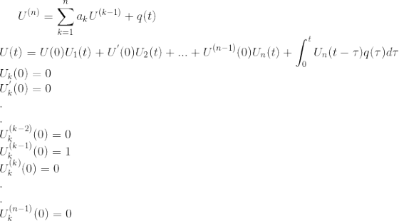 u(n) = axu(k-1) +g(t) k=1 lo U(t) = U(0)U1(t) +Ư (0)U2(t) + ... +Un-1)(0)Un(t) +| Unt – TÌq(T)dx U (0) = 0 U (0) = 0 Tkk-2)(0