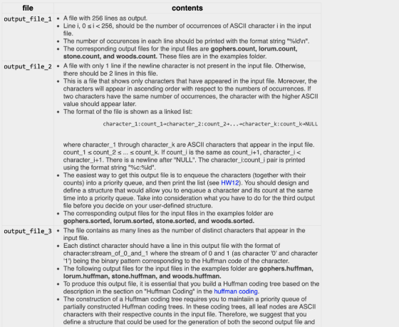 file contents output_file_1 • A file with 256 lines as output. • Line i, Osi< 256, should be the number of occurrences of ASC