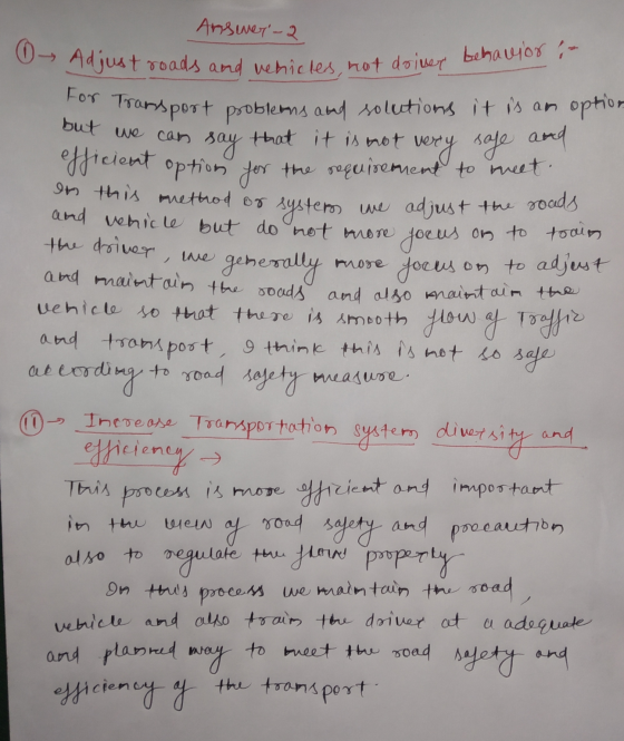very safe and the driver, live 0 Adjust roads and vehicles, not driver behavior For Transport problems and solutions it is an