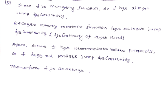 5) ince s increng funcon, at mgst f hag S0 mp Cmti nui-ty fancton has atmst jump be Cause evety montone Co mti nu ( dzsContin