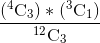 \frac{(^{4}\textrm{C}_{3})*(^{3}\textrm{C}_{1})}{^{12}\textrm{C}_{3}}