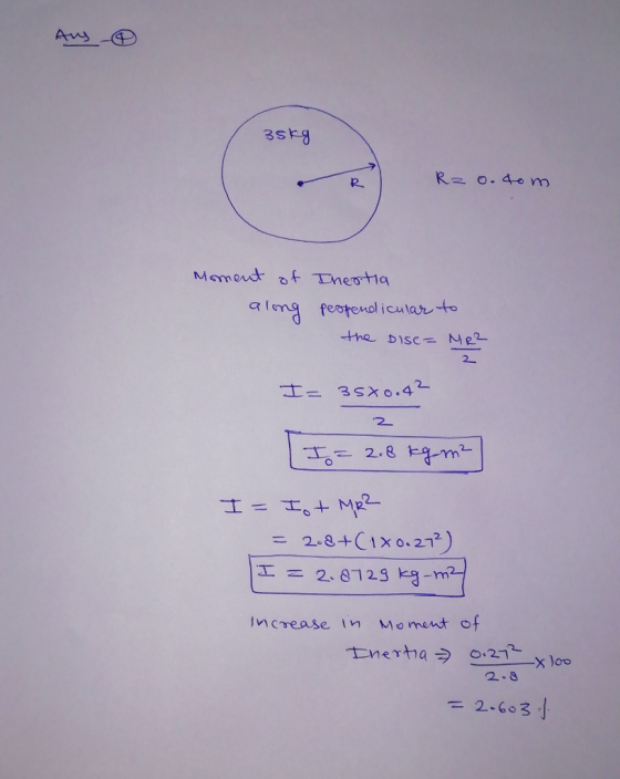 3SF8 2 = 2-84(X0.272) = 2.8723 kg-m2 increase in Moment of 2-8