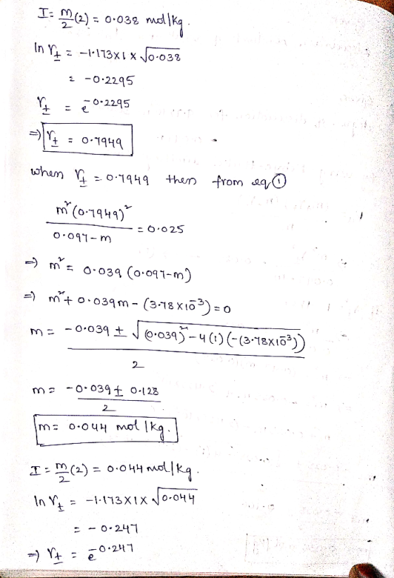 I (2) = 0.03% motika In Yt = -1•113x1 x 10.03% 1 : -0.2295 = 20-2295 =) = 0.1949 when f = 0.1949 them from eq 6 . m” (0-1949)