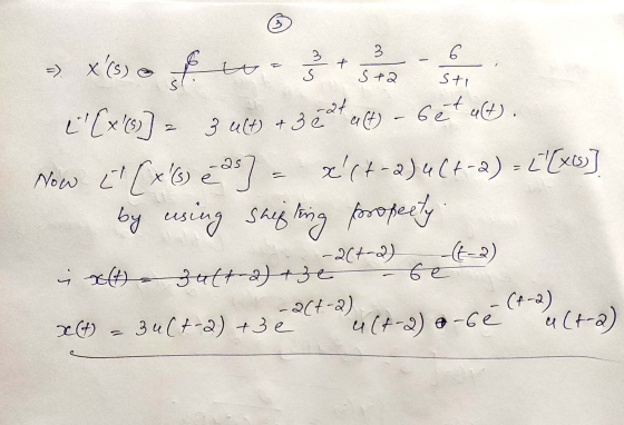 >> XBol toegestaan [ {xG)] = 3 ult) + 3 eat act) - betalt). Now [l[xG) e as] = xct-2) 4 (+-2) = [[x] by using shifting pr